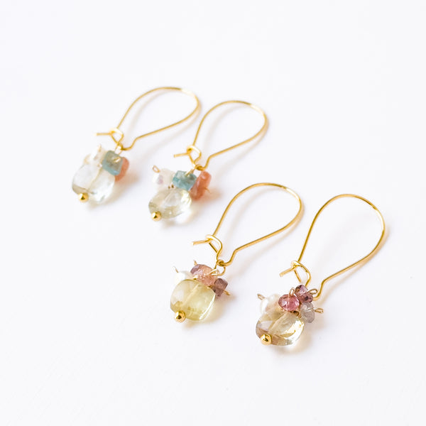 Handmade Crystal Bead Cluster Earrings