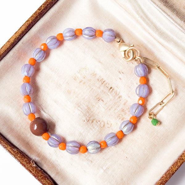 Adjustable Glass Bead Bracelet | Colorful Boho Bracelet