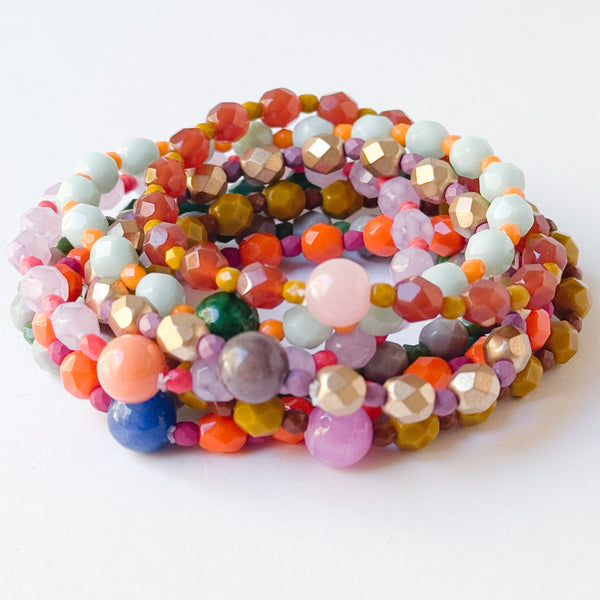 Beaded Stretch Bracelet – Handmade Stacking & Layering Bracelet
