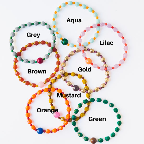 Beaded Stretch Bracelet – Handmade Stacking & Layering Bracelet