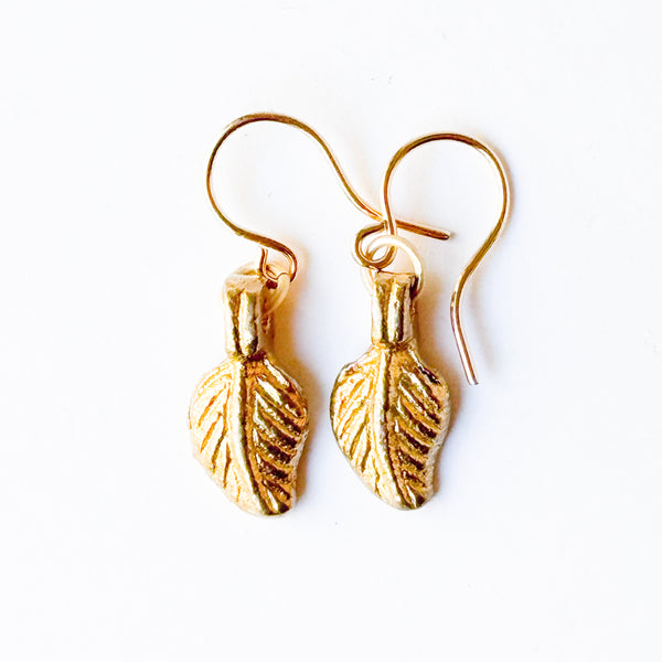 Teeny Tiny Brass Charm Earrings Set of 3 – Nature Inspired Jewelry