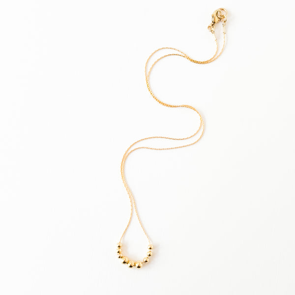 Dainty Gold-Filled Snake Chain Necklace With Tiny GF Beads