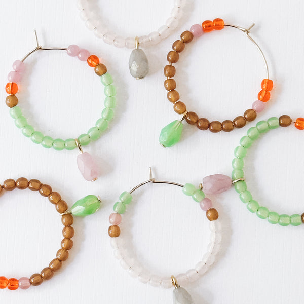 Dainty Gold-Filled Hoops with Tiny Beads