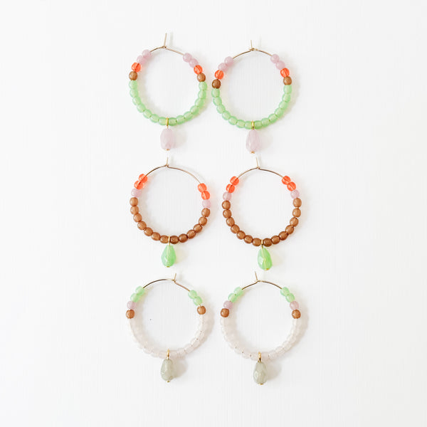 Dainty Gold-Filled Hoops with Tiny Beads