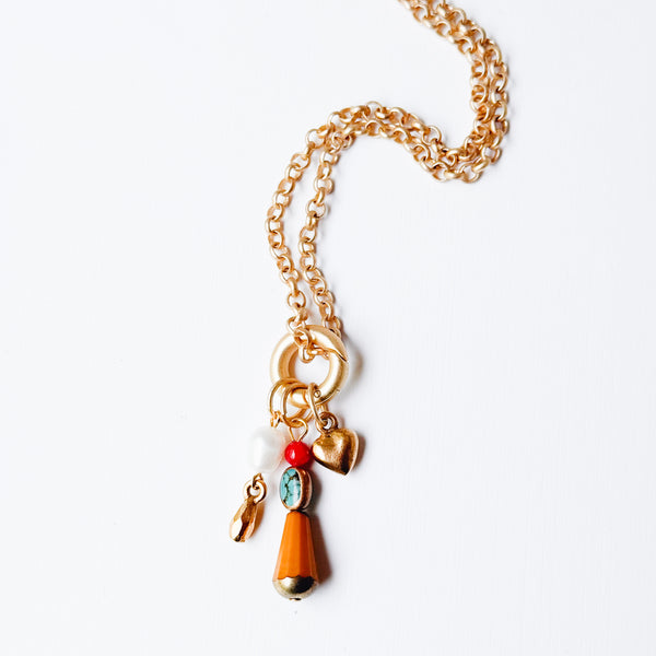 Long Layering Necklace | Interchangeable Charm Necklace