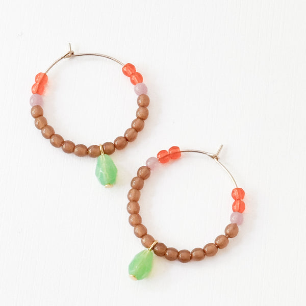 Dainty Gold-Filled Hoops with Tiny Beads