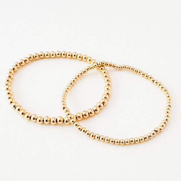 Gold Filled Beaded Bracelet - Waterproof, Everyday Jewelry