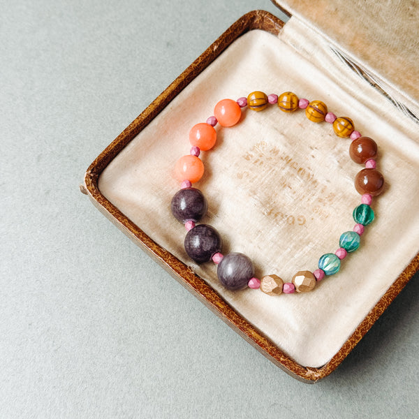 Fall Beaded Bracelet | Colorful Boho Autumn Jewelry