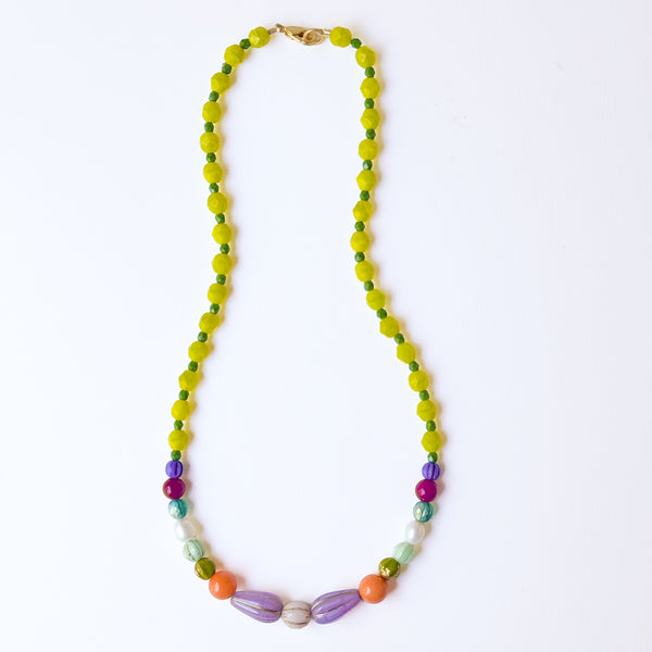 Colorful Beaded Statement Necklace | Freshwater Pearl