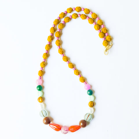 Fall Beaded Statement Necklace | Colorful Autumn Jewelry