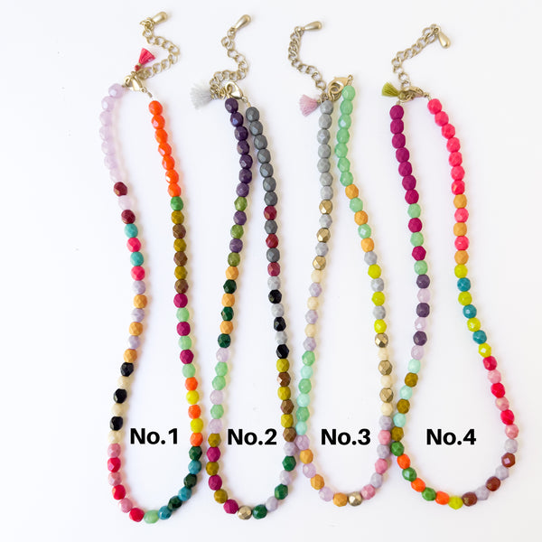 Colorful Beaded Necklace with Tassel