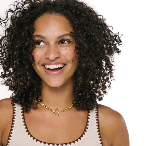 Thick Rolo Gold Chain Necklace With Toggle