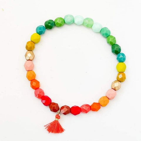 Ombre bracelet with tassels