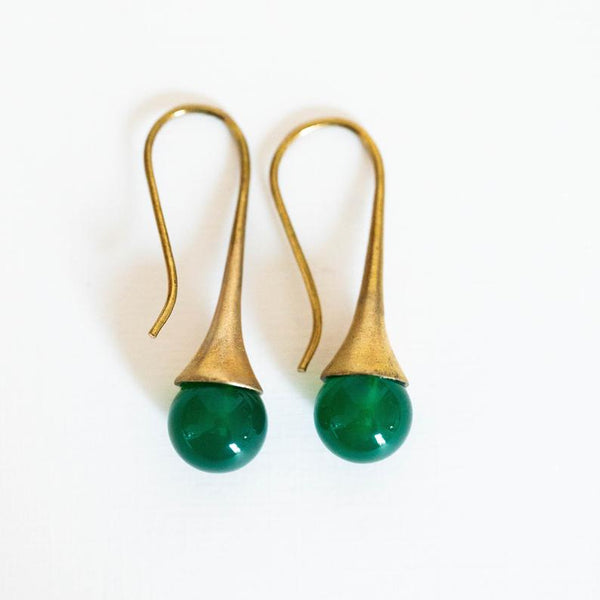 Gemstone Teardrop Earrings