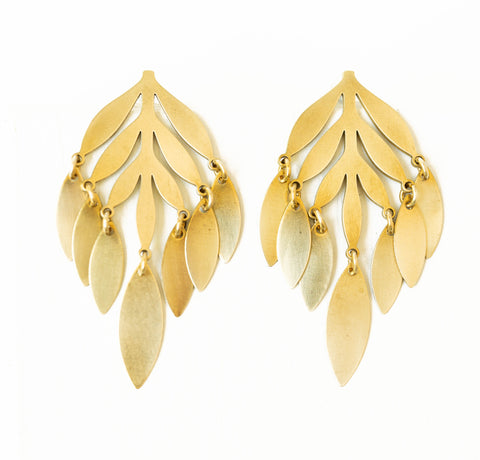 Botanical leaf Stud Earrings